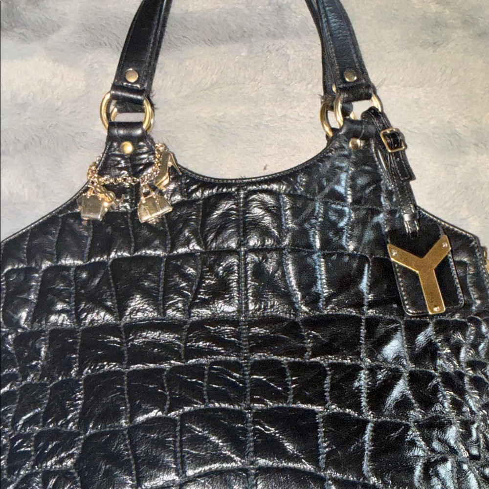Preloved Vintage YSL Black Crocodile-Embossed great condition - Picture 3 of 15